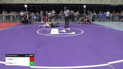 98 lbs Quarterfinal - Jason Isbell, Wysox vs Kolston Piper, Greencastle