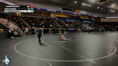 113 lbs Champ. Round 2 - Kaiden Belinsky, Don Bosco vs Hugo Hughes, Iowa City, West