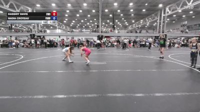 90 lbs Round 5 (6 Team) - KASSIDY DAVIS, FIWC Sassy Lassies Angels vs Nadia Croteau, PA West White