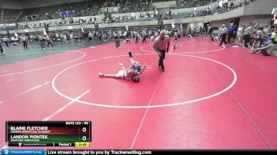 90 lbs Cons. Semi - Blaine Fletcher, Askren Wrestling Academy vs Landon Piontek, Aviators Wrestling