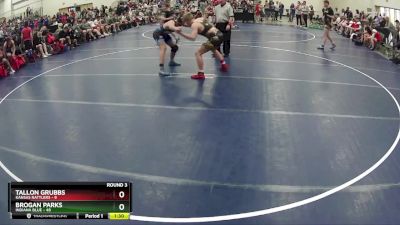 175 lbs Round 3 (6 Team) - Brogan Parks, Indiana Blue vs Tallon Grubbs, Kansas Rattlers