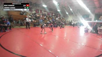 74-81 lbs Round 1 - Andres Cortes, Rancho Bernardo vs Beau Johnson, San Clemente Youth Wrestling