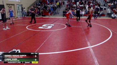 120 lbs Quarterfinal - Corbin Ward, Outlaw Wrestling Club vs Andres Vargas Garcia, Lake Stevens Wrestling Club