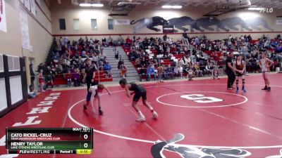 96 lbs Quarterfinal - Cato Rickel-Cruz, Team Aggression Wrestling Club vs Henry Taylor, Lake Stevens Wrestling Club