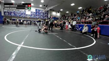 43 lbs Round Of 16 - Jensen Caughlin, Cleveland Takedown vs Finlee Bowman, Team Tulsa Wrestling Club