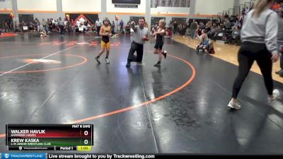 PW-12 lbs Quarterfinal - Walker Havlik, Hammerin Hawks vs Krew Kaska, L-M Junior Wrestling Club