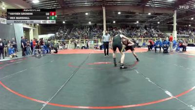 144 lbs Quarterfinal - Rex Marshall, Pahranagat Valley vs Hayden Grondin, Carlin