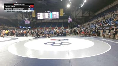 100 lbs Champ. Rd Of 16 - Elias Faith, Indiana vs Samuel Greenstreet, Oregon