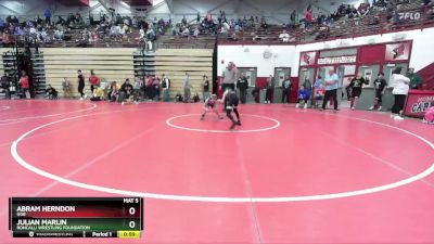 63 lbs 1st Place Match - Julian Marlin, Roncalli Wrestling Foundation vs Abram Herndon, GGB