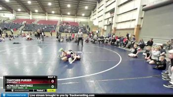 67 lbs Champ Round 1 (16 Team) - ACHILLES MARTINEZ, West Coast Riders vs Thatcher Purser, Utah Green