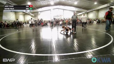 46 lbs Rr Rnd 3 - Jase Tyson, Verdigris Youth Wrestling vs Kayne Felix, Keystone Kids Wrestling Club