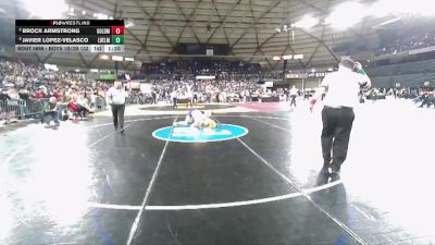 Boys 1B/2B 132 Semifinal - Javier Lopez-Velasco, Liberty Bell vs Brock Armstrong, Goldendale