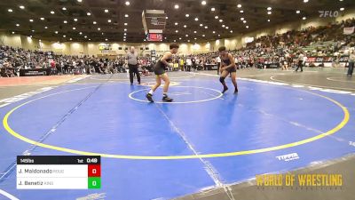 145 lbs Consi Of 64 #2 - Julian Maldonado, Roughrider Wrestling Club vs Johnny Benetiz, Kingsburg Wrestling Club