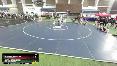 45 lbs Champ. Round 1 - Owen Hollamon, Mine Yard Dogs WC vs Morgan Merkley, Uintah Wrestling