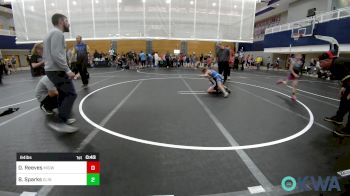 64 lbs Rr Rnd 4 - Dj Reeves, Midwest City Bombers Youth Wrestling Club vs Braylie Sparks, Clinton Youth Wrestling