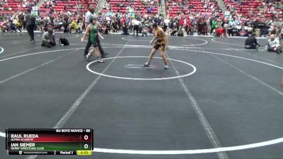 88 lbs Quarterfinal - Raul Rueda, Alpha Academy vs Ian Siemer, Derby Wrestling Club