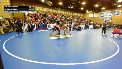 190 lbs Champ. Round 2 - Elijah Moreno, Sanger West vs David Chavez, Washington Union