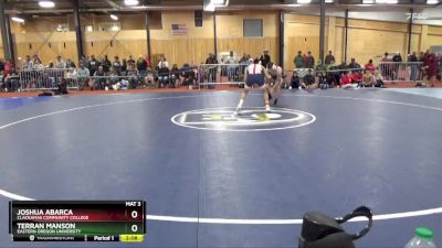 141 lbs Champ. Round 1 - Joshua Abarca, Clackamas Community College vs Terran Manson, Eastern Oregon University