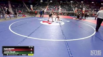 4A-175 lbs Cons. Round 3 - Justin Miller, Thunder Basin High School vs Alex Brown, Jackson Hole