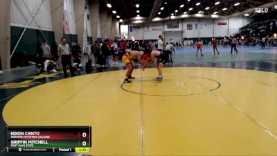 165 lbs Cons. Round 5 - Hixon Canto, Western Wyoming College vs Griffin Mitchell, Fort Hays State