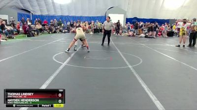 130 lbs Round 2 (8 Team) - Thomas Lindsey, Ohio Gold 24k vs Hayden Henderson, Noke Wrestling RTC