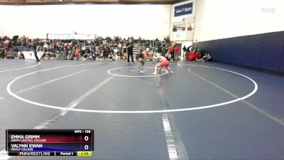 138 lbs Champ. Round 2 - Emma Grimm, North Central College vs Valynn Kwan, Menlo College