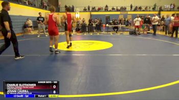 165 lbs Cons. Round 2 - Charlie Slothower, Central Kansas Young Lions Wrestling Club vs Jovani Caudill, OZ Trojan Wrestling Club