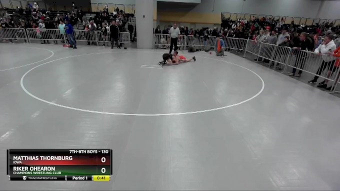 130 lbs Champ. Round 2 - Riker Ohearon, Champions Wrestling Club vs ...
