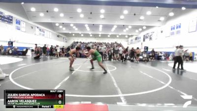 215 lbs Champ. Round 2 - Aaron Velasquez, Victor Villains Wrestling Club vs Julien Garcia Apodaca, Bear Wrestling Academy