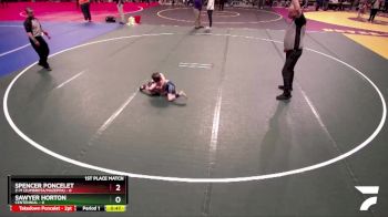 45 lbs Finals (8 Team) - Spencer Poncelet, Z-M (Zumbrota/Mazeppa) vs Sawyer Horton, Centennial