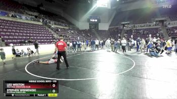 175 lbs Semifinal - Leo Weston, Mile High Wrestling Club vs Stephen Wisniewski, Olympian Wrestling