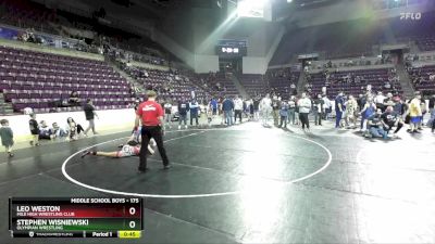 175 lbs Semifinal - Leo Weston, Mile High Wrestling Club vs Stephen Wisniewski, Olympian Wrestling