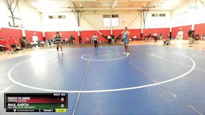 285 lbs Cons. Round 3 - Raul Garcia, San Jose State University vs Diego Flores, Cerritos College