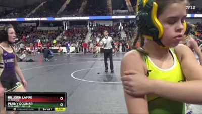 80 lbs Quarterfinal - Billeigh Lampe, St. Francis vs Penny Dolinar, Piper Wrestling Club