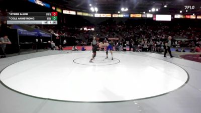 6A 126 lbs Quarterfinal - Ryker Allen, Post Falls vs Cole Armstrong, Coeur D Alene