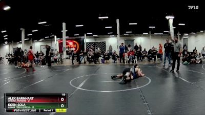 115 lbs Semis (4 Team) - Koen Sola, Junior Terps Xpress vs Alex Barnhart, Virginia Patriots