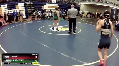 130 lbs. Champ. Round 1 - Josephine Crowley, Lindbergh vs Raffy Cedeno, Battle