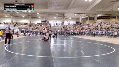 AA 132 lbs Cons. Semi - Zac Bosken, Cleveland High School vs Drew Corbin, Collierville High School