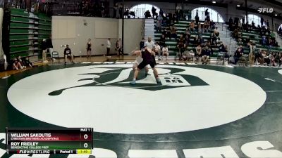 144 lbs Champ. Round 2 - Roy Fridley, Benedictine College Prep vs William Sakoutis, Christian Brothers Academy(NJ)