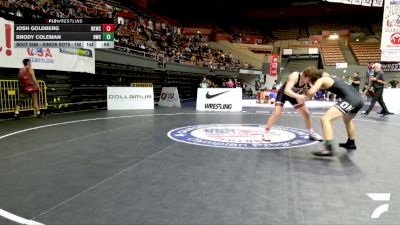 Junior Boys - 165 lbs Cons. Round 5 - Brody Coleman, Betsu Wrestling Club vs Josh Goldberg, Dark Knight Wrestling Club