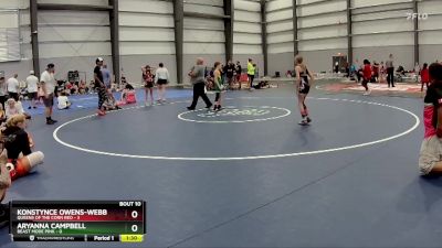 74 lbs Finals (8 Team) - Konstynce Owens-Webb, Queens Of The Corn Red vs Aryanna Campbell, Beast Mode Pink