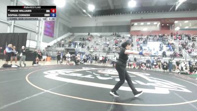 53 kg Cons. Sub-quarters - Kinzie Williams, Sanderson Wrestling Academy vs Sophia Cornish, Colorado Mesa Wrestling Club