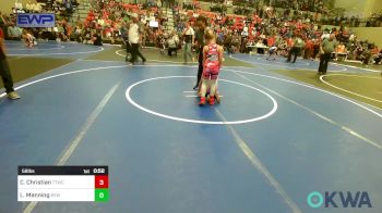 58 lbs Rr Rnd 2 - Callie Christian, Team Tulsa Wrestling Club vs Lexton Manning, Bristow Youth Wrestling