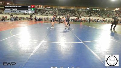 138 lbs Consi Of 16 #2 - Emma Branchcomb, Wagoner vs Kaisley Taber, Hennessey Takedown Club