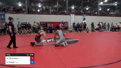 97 kg Quarterfinal - Adam Ahrendsen, Panther Wrestling Club RTC vs Adam Ortega, Charleston Regional Training Center