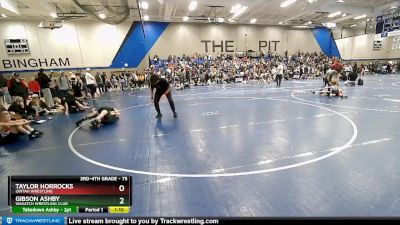 75 lbs Quarterfinal - Gibson Ashby, Wasatch Wrestling Club vs Taylor Horrocks, Uintah Wrestling