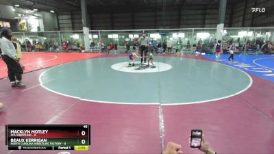 45 lbs Round 5 (6 Team) - Macklyn Motley, FCA WRESTLING vs Beaux Kerrigan, NORTH CAROLINA WRESTLING FACTORY