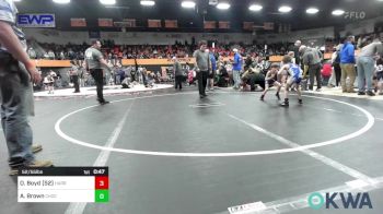 52/55 lbs Rr Rnd 3 - Obadiah Boyd (52), Harrah Little League Wrestling vs Aj Brown, Choctaw Ironman Youth Wrestling