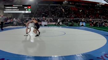 5A 165 lbs 3rd Place Match - Camron Pedigo, Mountain Home vs Samson Castillo, Bishop Kelly