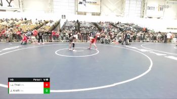 145 lbs Semifinal - Jayden Thiel, Club Not Listed vs Jaxon Kraft, Club Not Listed